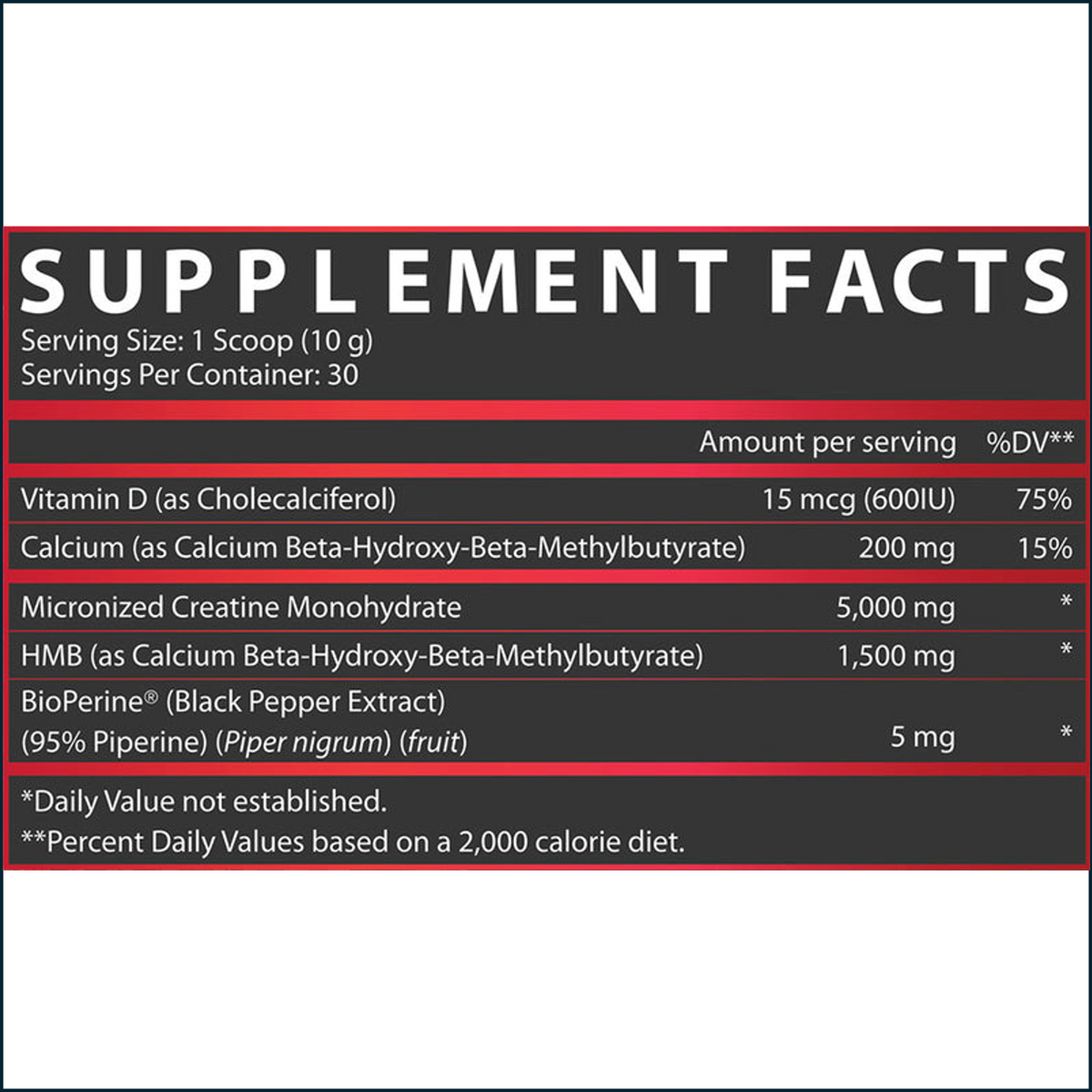 Nutrex Creatine+ HMB, 30 Servings